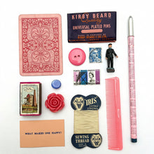 Pink & Navy - Found objects vintage collection.