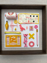 Pink & Yellow - Found objects vintage collection.