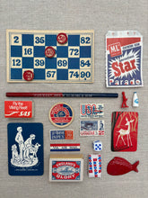 Red & Blue - Found objects vintage collection.