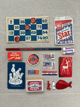 Red & Blue - Found objects vintage collection.