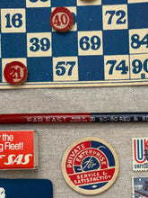Red & Blue - Found objects vintage collection.