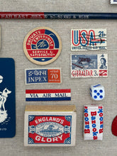 Red & Blue - Found objects vintage collection.
